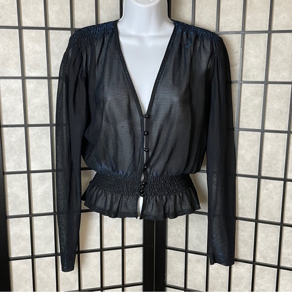 Elkont ladies long sleeve peplum top size 8 - Picture 1 of 5